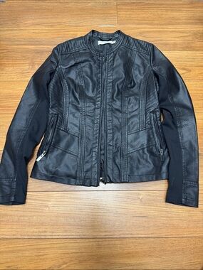 Ricki's Black Faux Leather Moto Jacket